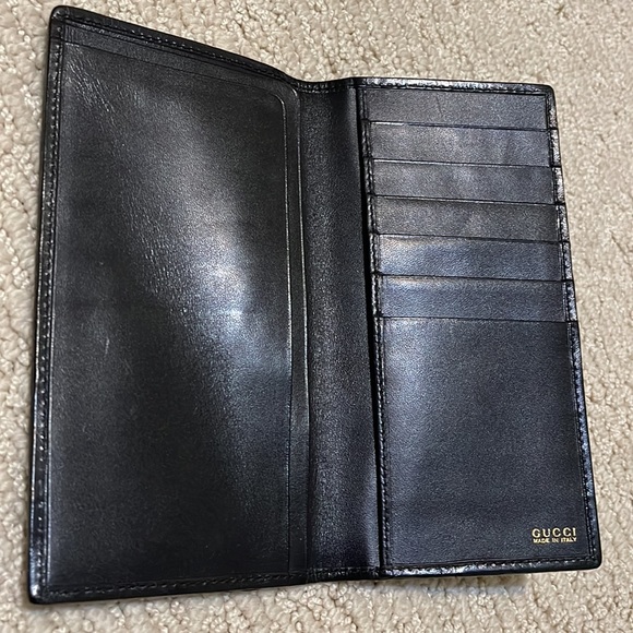 Gucci Black GG Black Canvas Long Bifold Wallet - Picture 8 of 13